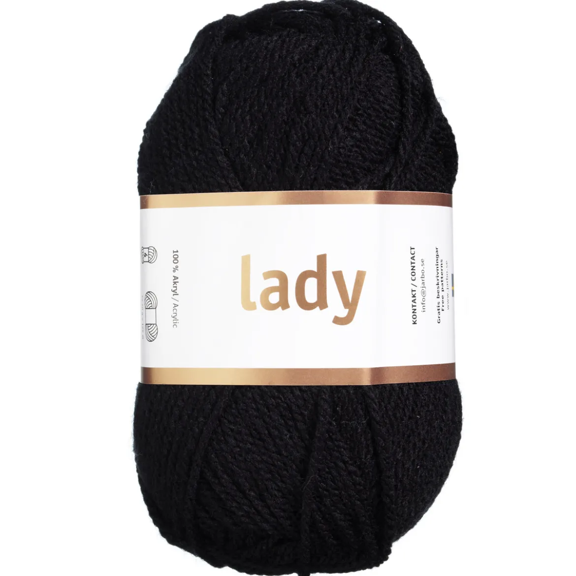 Garn Järbo Lady 50 g svart – 44201 Black