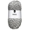 Garn Järbo Raggi 100 g grå/hvit – Graystone mouliné 1515