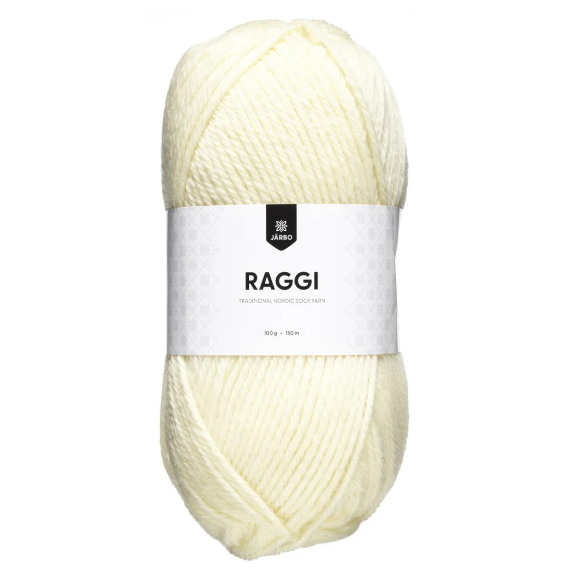 Garn Järbo Raggi 100 g naturhvit – Natural white 1500