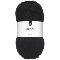 Garn Järbo Raggi 100 g svart – Charcoal black 1558