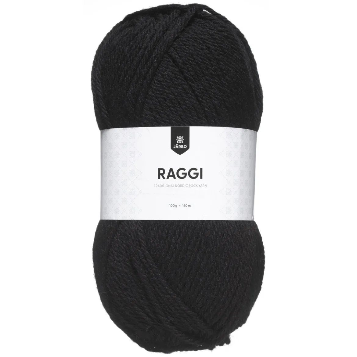 Garn Järbo Raggi 100 g svart – Charcoal black 1558