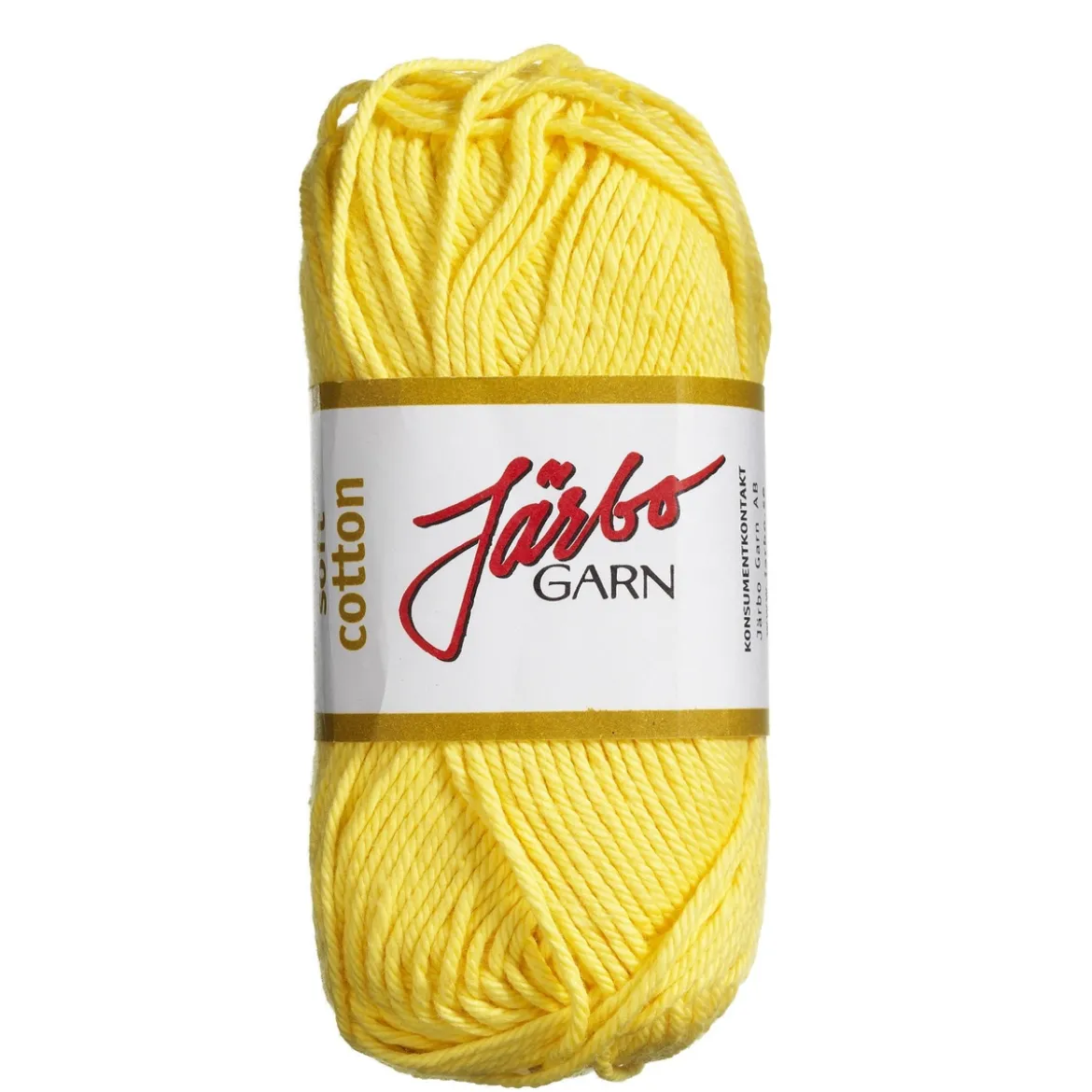 Garn Järbo Soft Cotton 50 g gul – 8874 Lemon