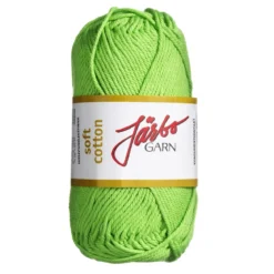 Garn Järbo Soft Cotton 50 g lysegrønn – 8847 Lime