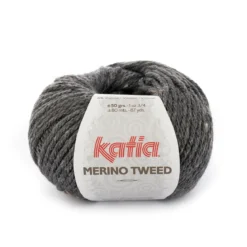 Garn Katia Merino Tweed 50 g mørkegrå – 308 Dark grey
