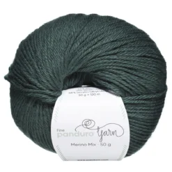 Garn Merino Mix 50 g flaskegrønn
