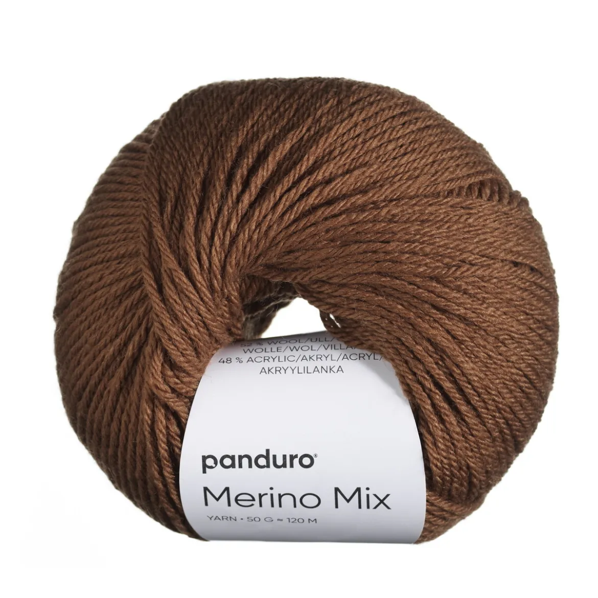 Garn Merino Mix 50 g sjokolade