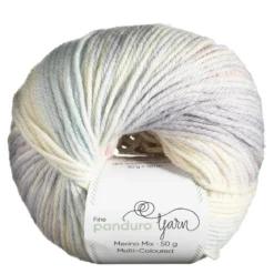 Garn Merino Mix Multi-Coloured 50 g lys pastell