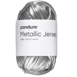 Garn Metallic Jersey 100 g sølv