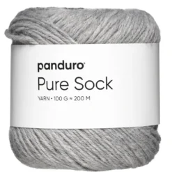 Garn Pure Sock 100 g lysegrå