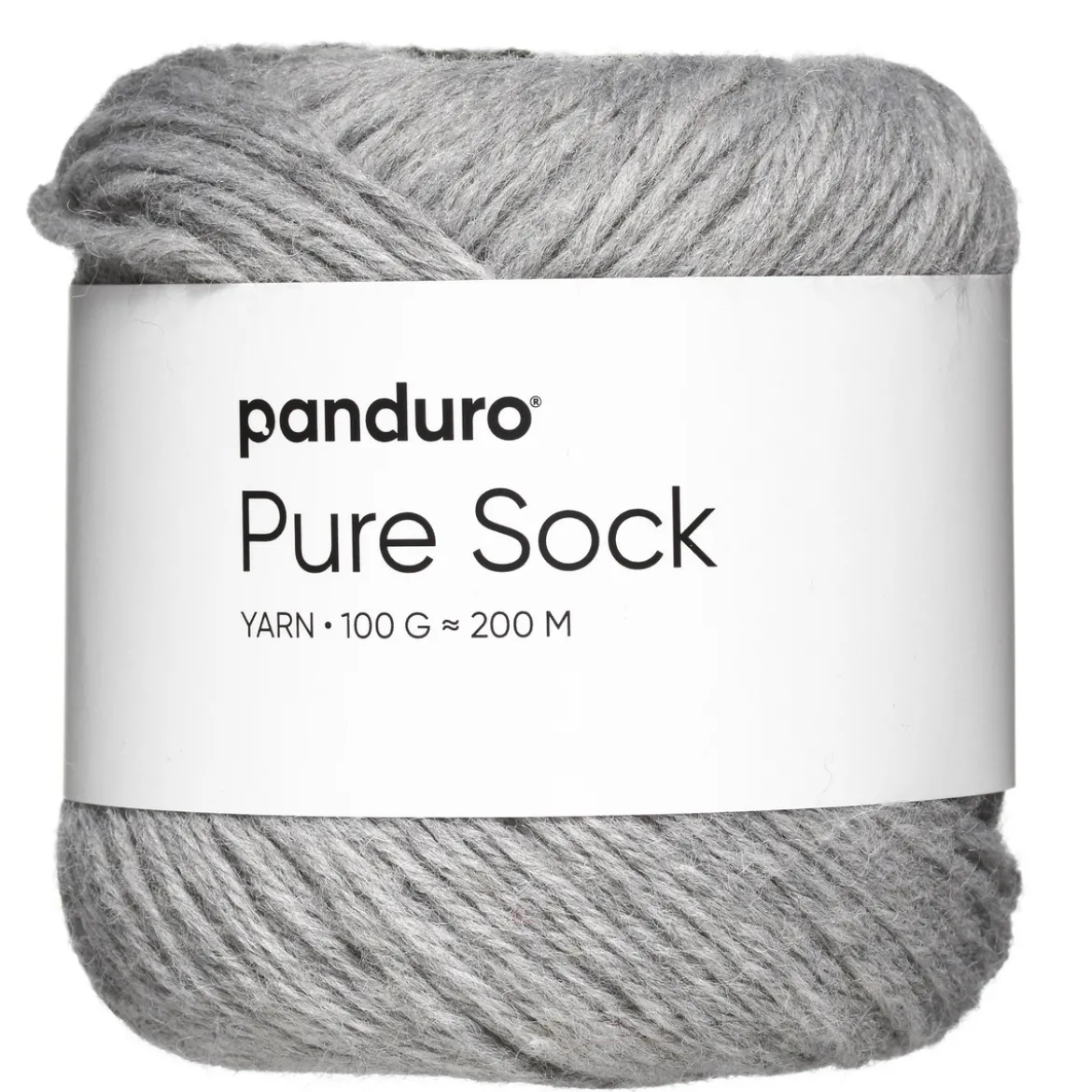 Garn Pure Sock 100 g lysegrå