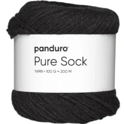 Garn Pure Sock 100 g mørkegrå