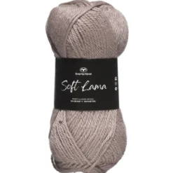 Garn Soft Lama 50 g rosagrå – Ballet slipper 49