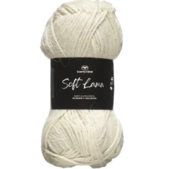 Garn Soft Lama 50 g ubleket – Natural white 05