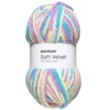 Garn Soft Velvet 100 g rainbow – garn med en mengde livfulle farger
