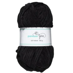 Garn Soft Velvet 100 g svart