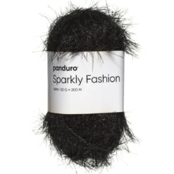 Garn Sparkly Fashion 50 g svart