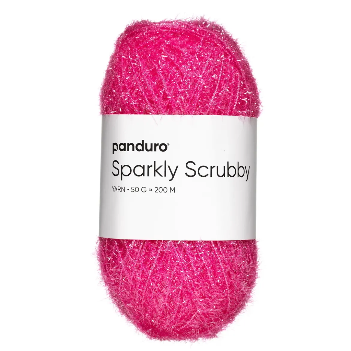 Garn Sparkly Scrubby 50 g cerise