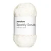 Garn Sparkly Scrubby 50 g hvitt iriserende og fargeskiftende