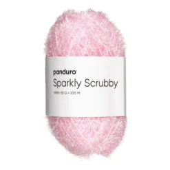 Garn Sparkly Scrubby 50 g lyserosa