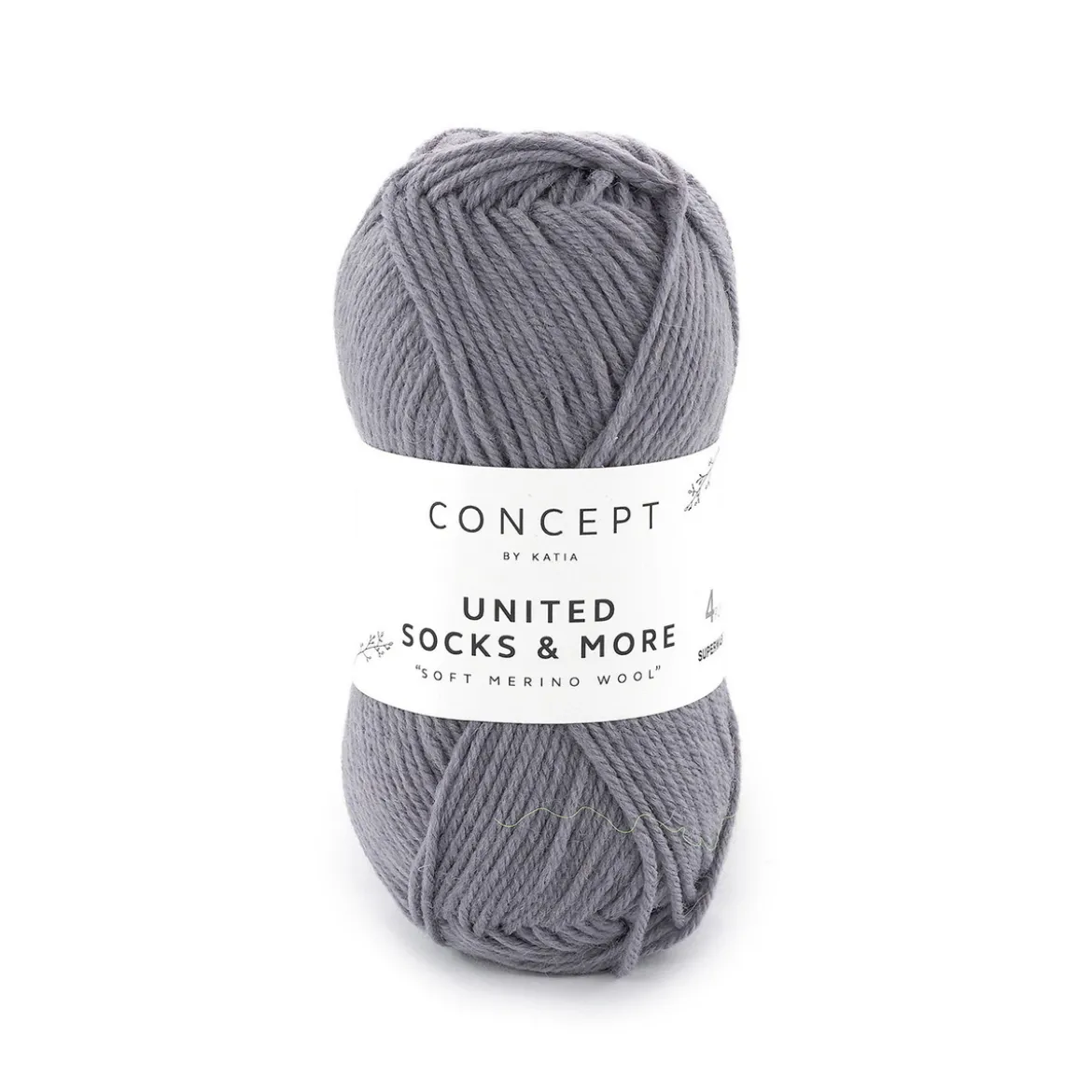 Garn United Socks 25 g mellomgrå