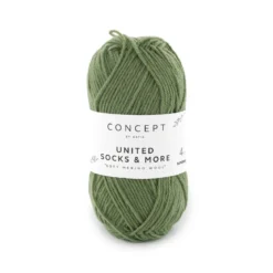 Garn United Socks 25 g mosegrønn