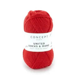 Garn United Socks 25 g rød