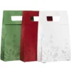Gaveposer i 3 ulike farger med vintermotiv, størrelse 20×30×6 cm, 180 g/m2