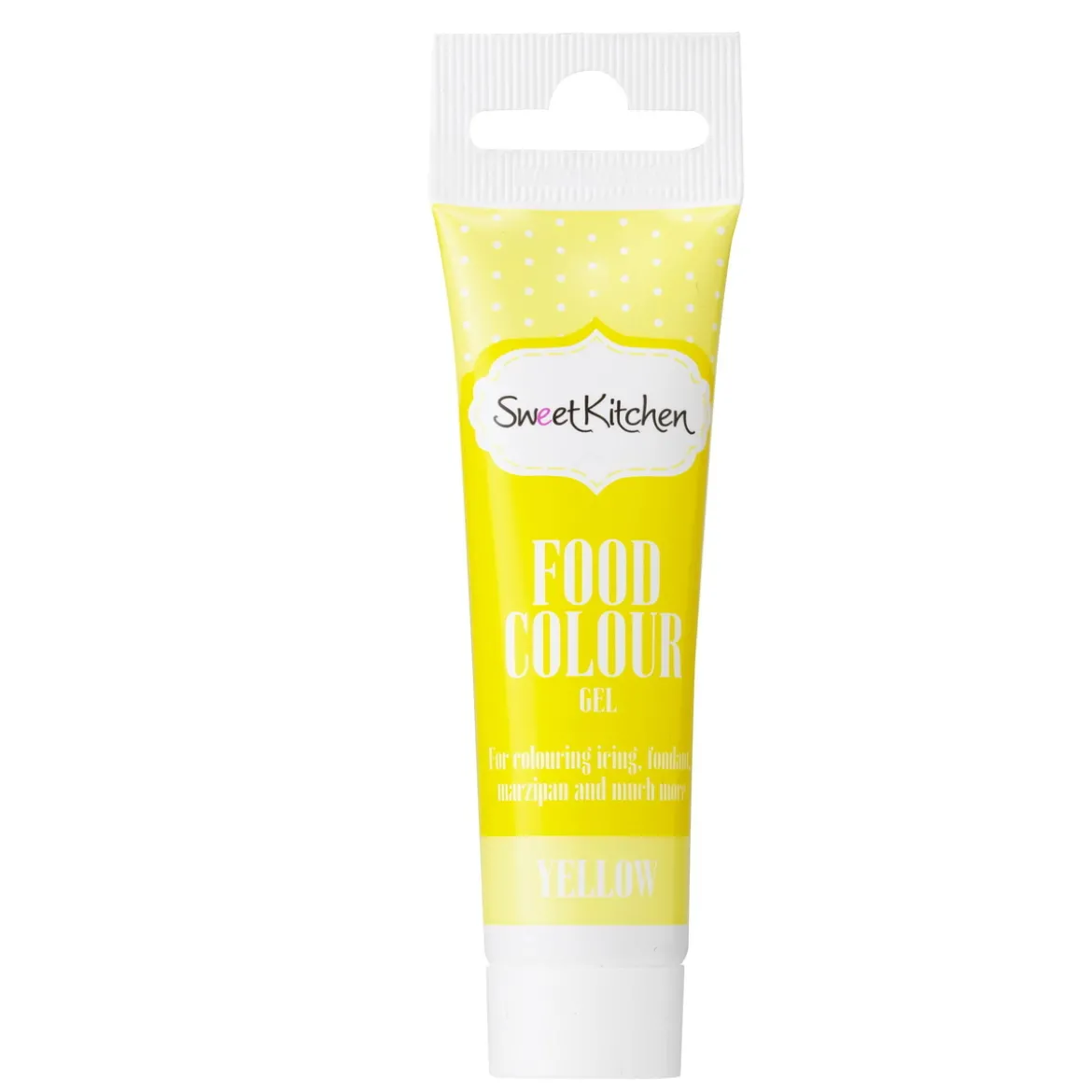 Geléfarge, spiselig næringsmiddelfarge til baking, gul 25 g
