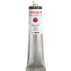 Georgian Water Mixable Oil Colour, vannløselig oljemaling 200 ml Titanium White 009