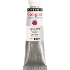Georgian Water Mixable Oil Colour, vannløselig oljemaling 37 ml Titanium White 009