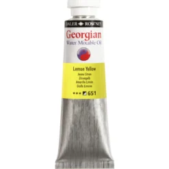Georgian Water Mixable Oil Colour, vannløselig oljemaling 37 ml Lemon Yellow 651