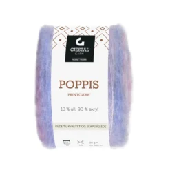 Gjestal Garn Poppis printgarn 50 g lilla/blå – gradert garn