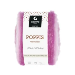 Gjestal Garn Poppis printgarn 50 g rosa – gradert garn