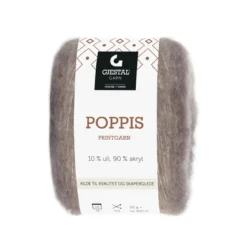 Gjestal Garn Poppis printgarn 50 g brun – gradert garn