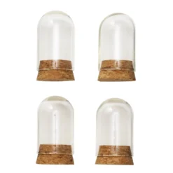 Glassflasker med kork 4 stk. Ø2,5 cm, 4,3 cm høye