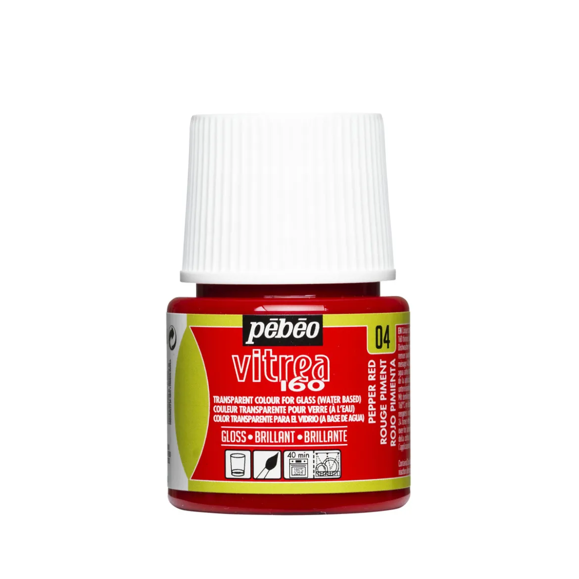 Glassmaling blank Rød 45 ml