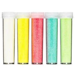 Glitter fremstilt av over 90 % cellulose, 5-pakning à 7 gram i iriserende pastellfarger
