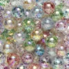 Glitterperler med nydelige iriserende farger, ca. 300 stk. med diameter 10 mm