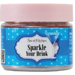 Glitterpulver, spiselig glitter til drikk, blå 10 gram