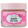 Glitterpulver, spiselig glitter til drikk, rosa 10 gram