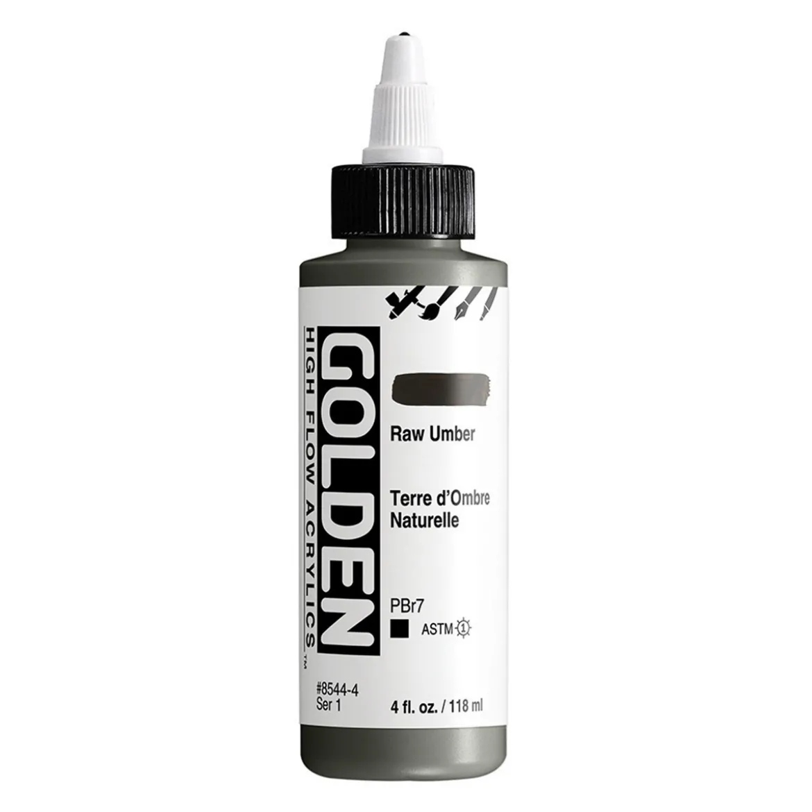 Golden Artist High Flow Acrylics 118 ml – Raw umber #8544 series 1