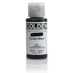 Golden Fluid Acrylics 30 ml - 2040 Carbon Black