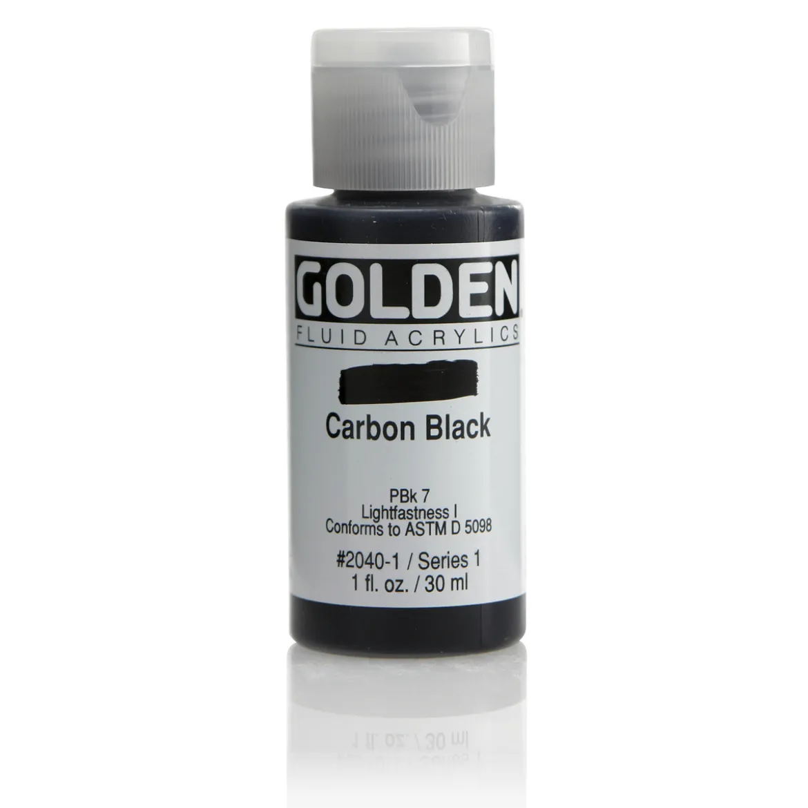 Golden Fluid Acrylics 30 ml - 2040 Carbon Black
