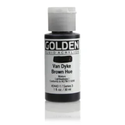 Golden Fluid Acrylics 30 ml - 2442 Van Dyke Brown Hue