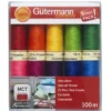 Gütermann sytråd 10×100 m. 100 % polyester, Bright
