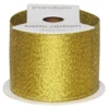 Gullfarget glitterbånd – 8 m langt 40 mm bredt