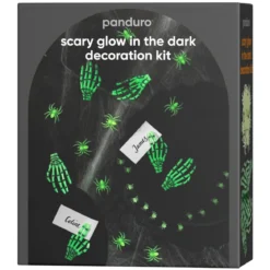 Halloween glow in the dark – 75 selvlysende edderkopper og 6 hender + spindelvev