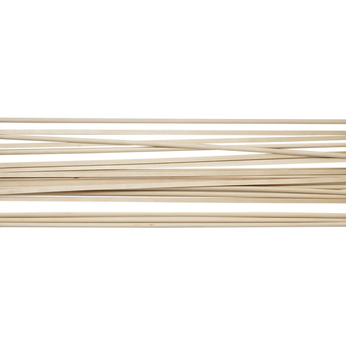 20 halve rundstaver – lengde 50 cm, bredde 6 mm, dybde 3 mm