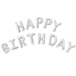 Happy B-day folie sølv