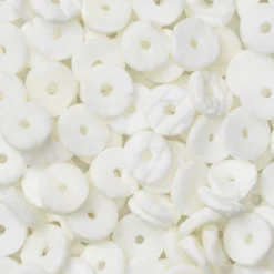 90–100 heishi beads / heishi-perler av ekte skjell